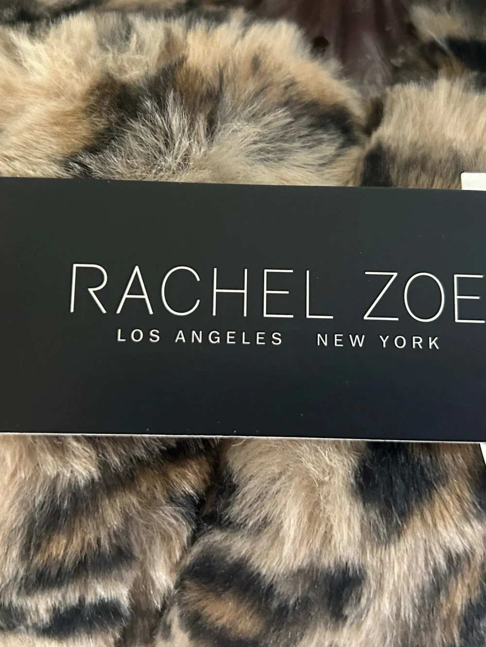 “New” Rachel Zoe Leopard Print Faux Fur Pumpkin Pillow in Brown and Black